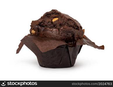 chocolate Muffin Isolated on a White Background. chocolate Muffin