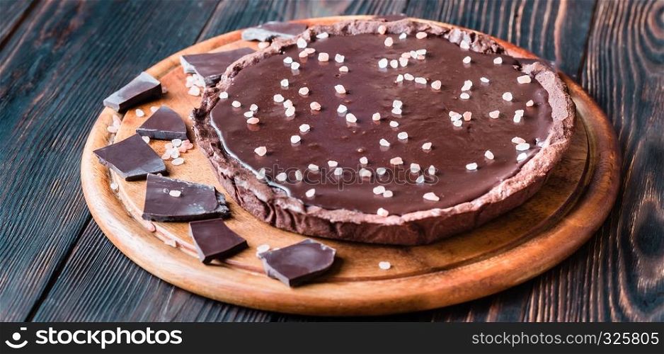 Chocolate salted tart