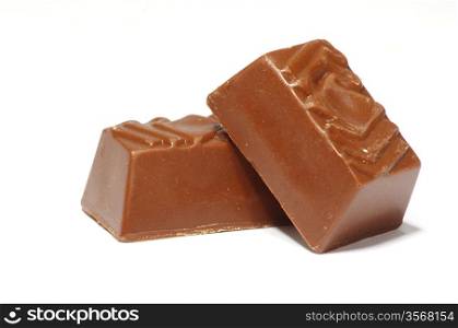 chocolate sweets isolated on a white background