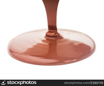 Chocolate swirl isolated on white background
