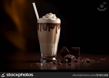 Chocolate vanilla milkshake. Snack straw diet. Generate Ai. Chocolate vanilla milkshake. Generate Ai