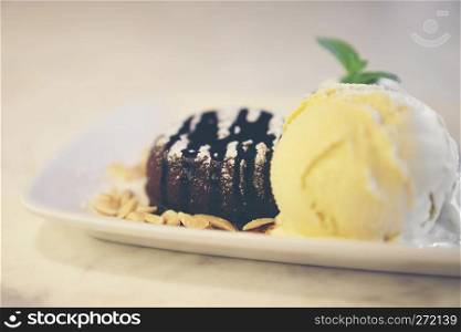 Chocolate with ice-cream
