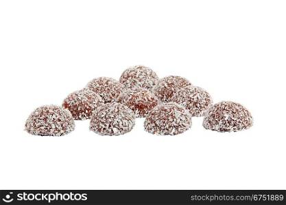 Chocolates covered in coconut