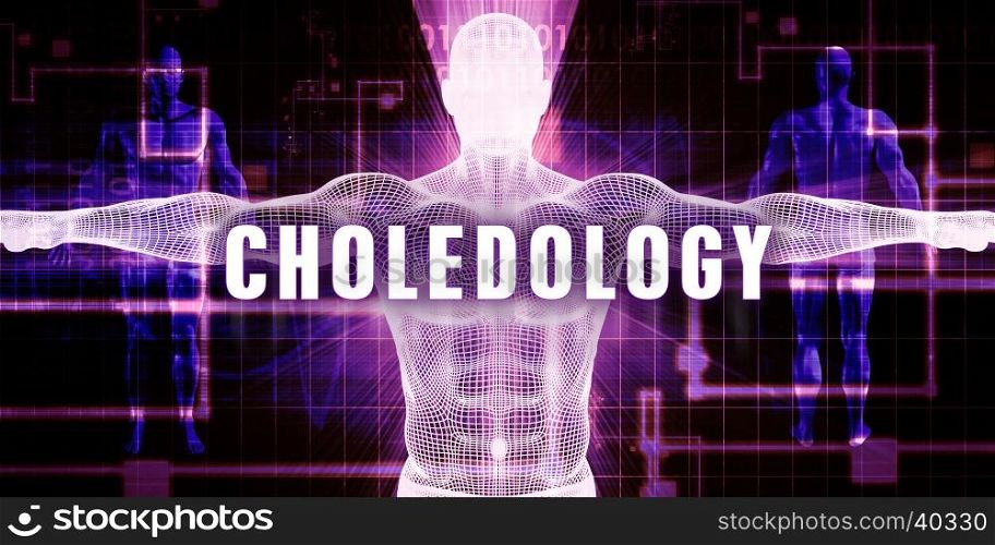 Choledology as a Digital Technology Medical Concept Art. Choledology