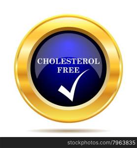 Cholesterol free icon. Internet button on white background.