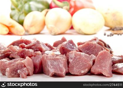 chopped turkey meat to make stew