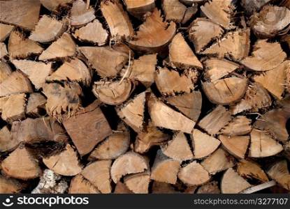 Chopped wood for the fireplace
