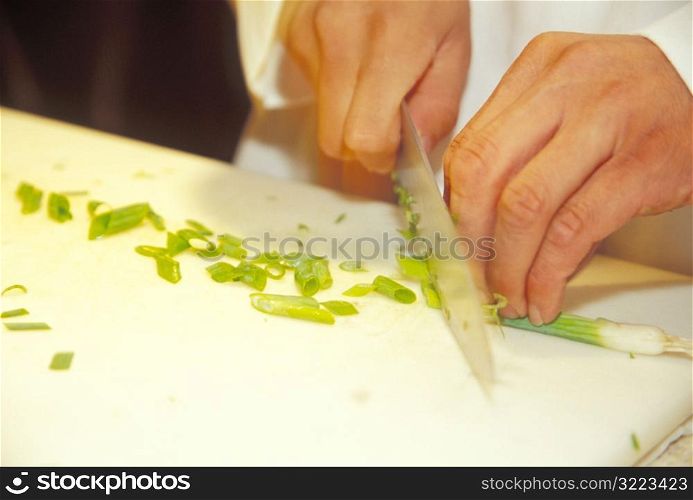 Chopping Green Onions