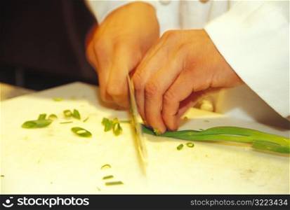 Chopping Green Onions