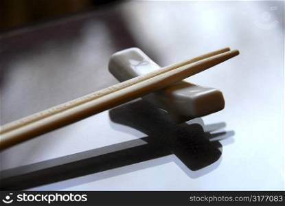 Chopsticks on a holder