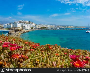 Chora view, the capital of Naxos island, Cyclades, Greece