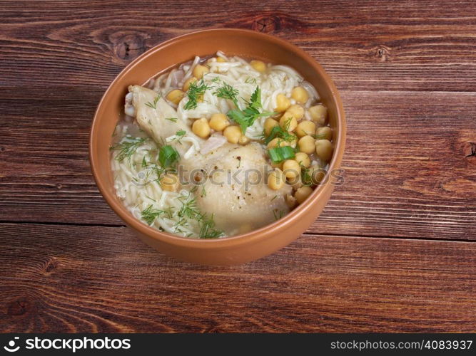 Chorba Beida - Algerian White Soup with meat and vegetables