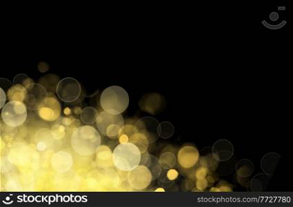 chrismas black background with golden beams and sparkles. chrismas background