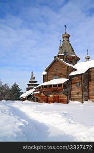 christian chapel in winter village