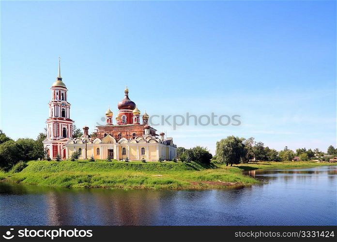 christian orthodox church on coast river