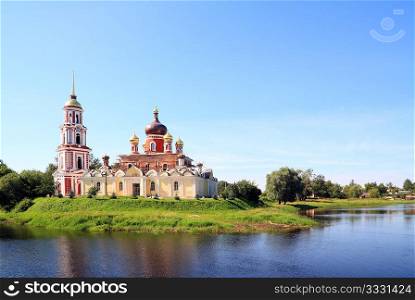 christian orthodox church on coast river