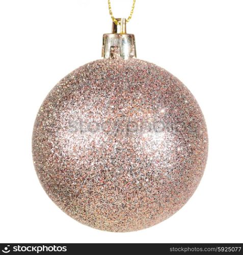 christmas and new year ball isolated on white background. christmas ball closeup