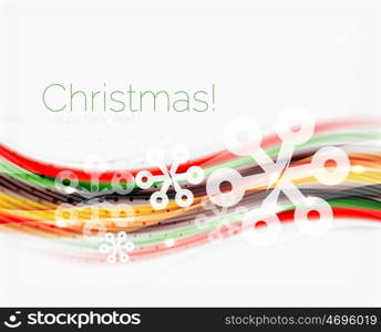 Christmas and New Year business wave template