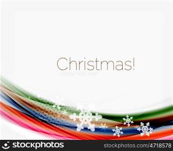 Christmas and New Year business wave template