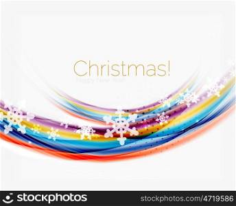 Christmas and New Year business wave template