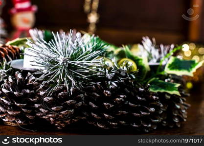 Christmas and new year concept. christmas decoration background