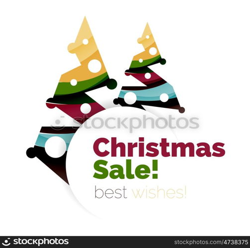 Christmas and New Year geometric banner with text. Christmas and New Year geometric banner with text. illustration