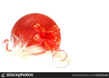 Christmas and New Year ornament isolated on white