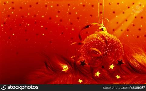 Christmas and New Year ornament night sky background