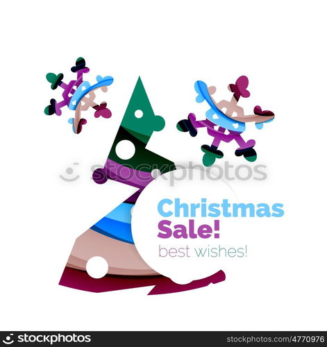 Christmas and New Year sale banner. Christmas and New Year sale banner. illustration