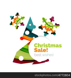 Christmas and New Year sale banner. Christmas and New Year sale banner. illustration