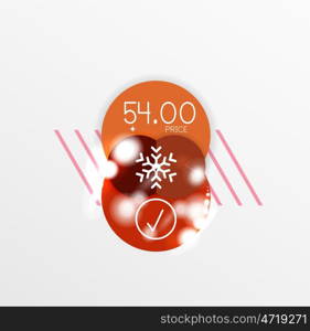 Christmas and New Year sale sticker templates, illustration