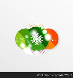 Christmas and New Year sale sticker templates, illustration