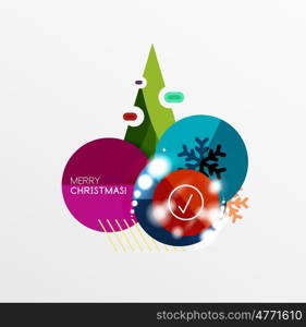 Christmas and New Year sale sticker templates, illustration