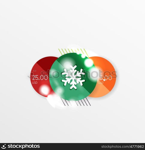 Christmas and New Year sale sticker templates, illustration