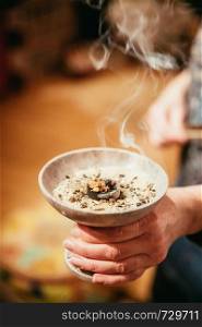 Christmas and New Years Ritual: Traditional (esoteric) incense, smoke