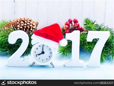 christmas background, christmas decoration on a table