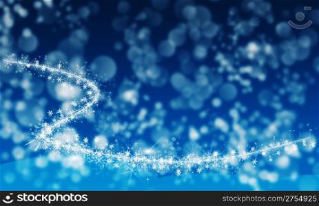Christmas background. Elements of snowflakes, sparks, stars and patches of light