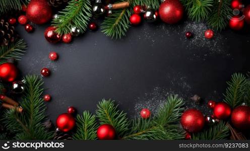 Christmas background. Illustration Generative AI 