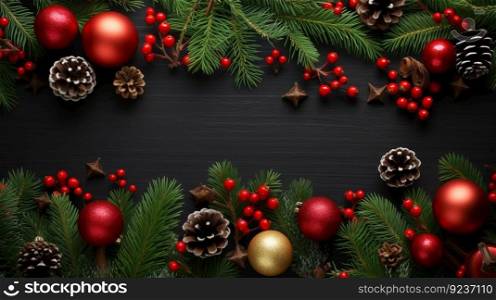 Christmas background. Illustration Generative AI
