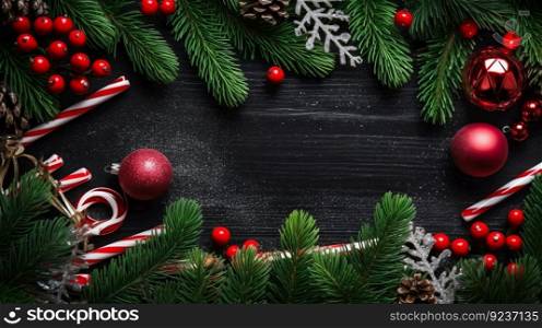 Christmas background. Illustration Generative AI
