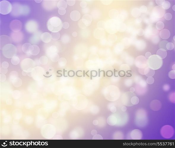 Christmas background of blurred bokeh lights