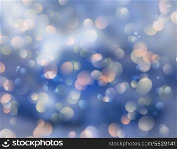 Christmas background of blurred bokeh lights