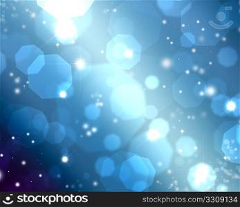 Christmas background of bokeh light effect