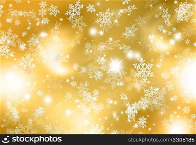 Christmas background of falling snowflakes