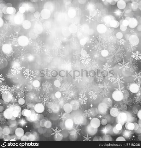 Christmas background of snowflakes and stars