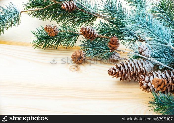 Christmas background with balls and decorations