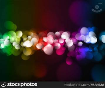 Christmas background with red and gold bokeh lights