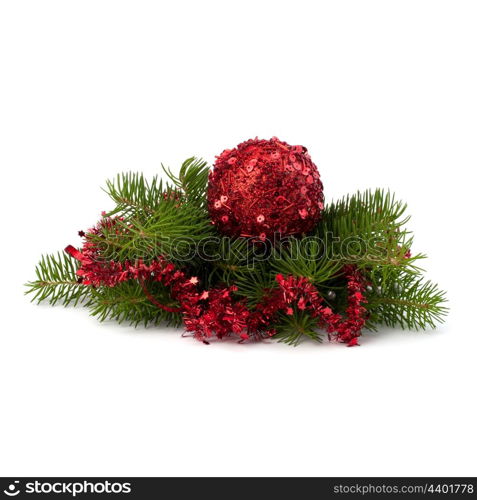 Christmas ball decoration isolated on white background