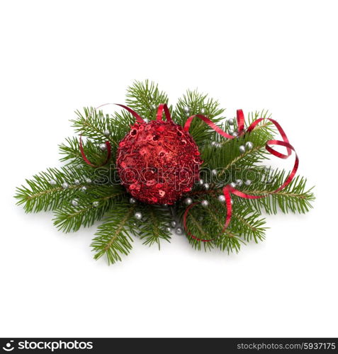 Christmas ball decoration isolated on white background