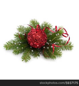 Christmas ball decoration isolated on white background